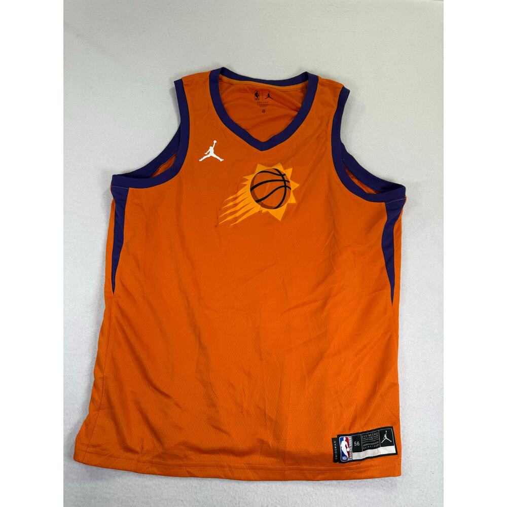 Nike X Jordan Orange Phoenix Suns Statement Edition Blank Jersey Size XXL 56